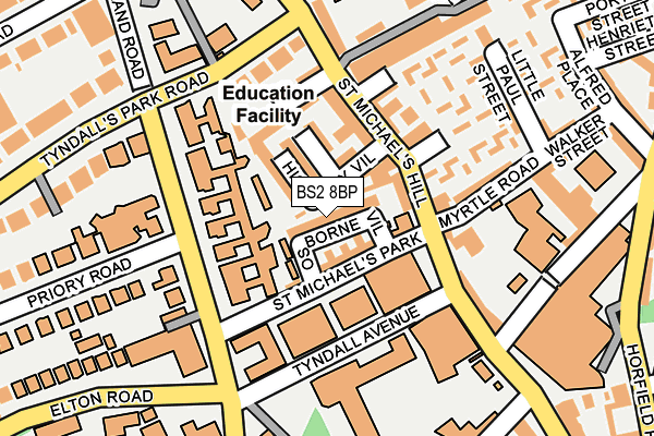 BS2 8BP map - OS OpenMap – Local (Ordnance Survey)