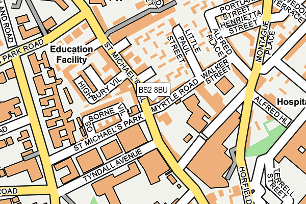 BS2 8BU map - OS OpenMap – Local (Ordnance Survey)