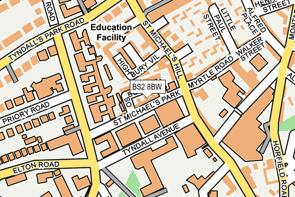 BS2 8BW map - OS OpenMap – Local (Ordnance Survey)