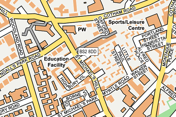 BS2 8DD map - OS OpenMap – Local (Ordnance Survey)