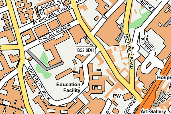 BS2 8DH map - OS OpenMap – Local (Ordnance Survey)