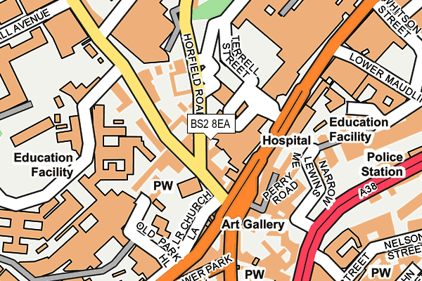 BS2 8EA map - OS OpenMap – Local (Ordnance Survey)
