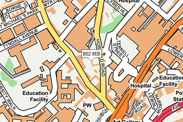 BS2 8EB map - OS OpenMap – Local (Ordnance Survey)