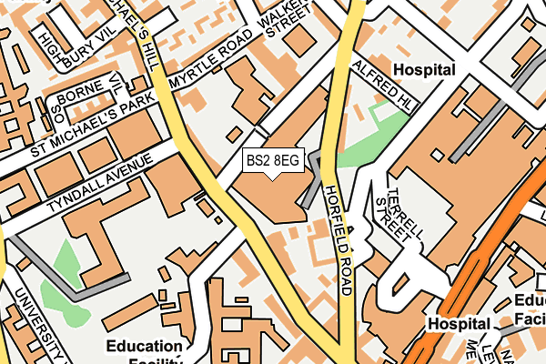 BS2 8EG map - OS OpenMap – Local (Ordnance Survey)