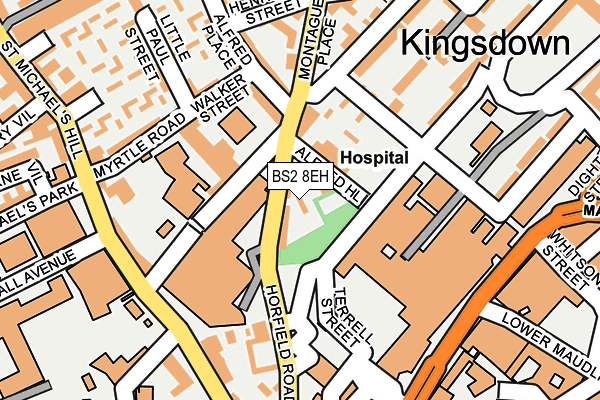 BS2 8EH map - OS OpenMap – Local (Ordnance Survey)