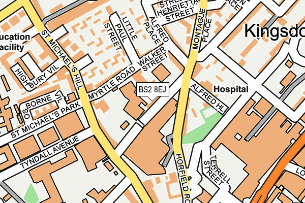 BS2 8EJ map - OS OpenMap – Local (Ordnance Survey)