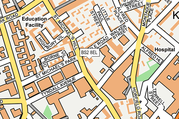 BS2 8EL map - OS OpenMap – Local (Ordnance Survey)