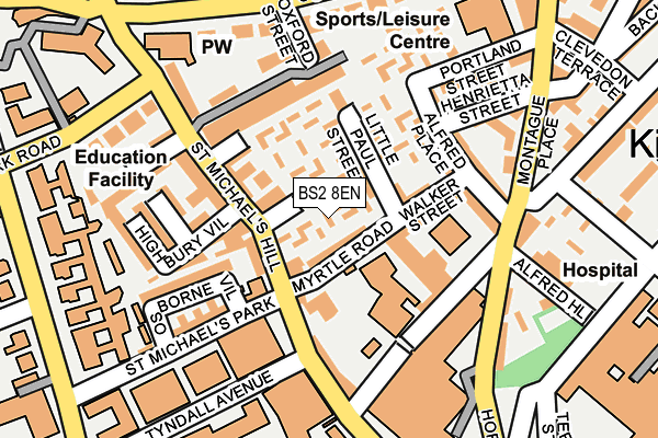 BS2 8EN map - OS OpenMap – Local (Ordnance Survey)