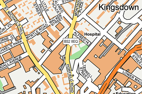 BS2 8EQ map - OS OpenMap – Local (Ordnance Survey)
