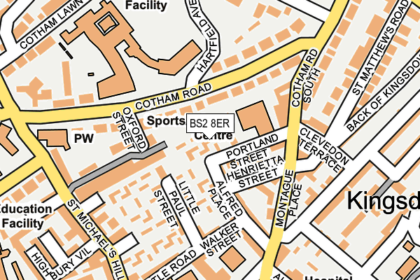 BS2 8ER map - OS OpenMap – Local (Ordnance Survey)