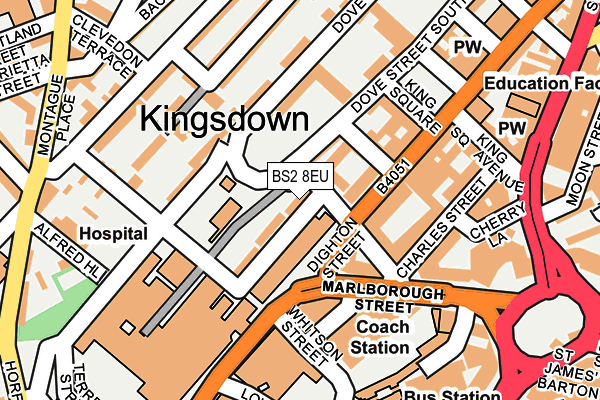 BS2 8EU map - OS OpenMap – Local (Ordnance Survey)