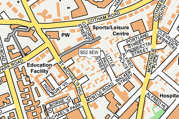 BS2 8EW map - OS OpenMap – Local (Ordnance Survey)
