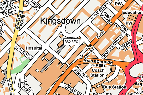 BS2 8EX map - OS OpenMap – Local (Ordnance Survey)