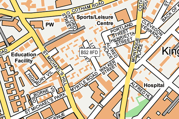 BS2 8FD map - OS OpenMap – Local (Ordnance Survey)