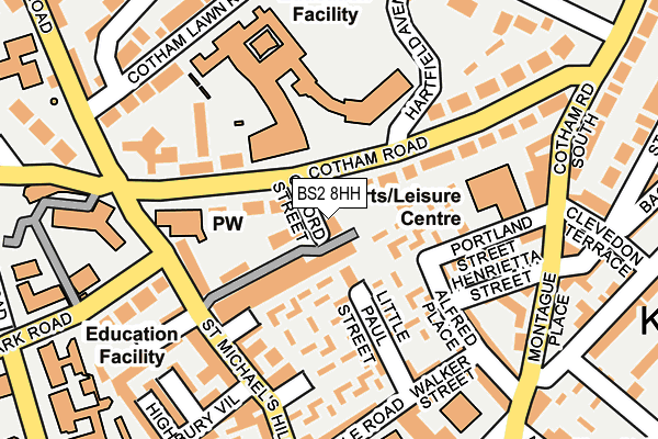 BS2 8HH map - OS OpenMap – Local (Ordnance Survey)