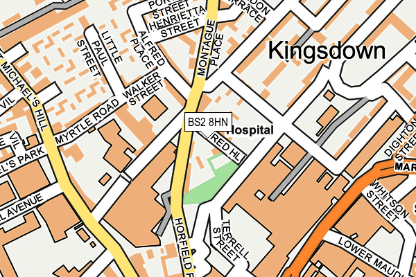 BS2 8HN map - OS OpenMap – Local (Ordnance Survey)