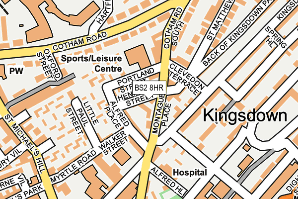 BS2 8HR map - OS OpenMap – Local (Ordnance Survey)