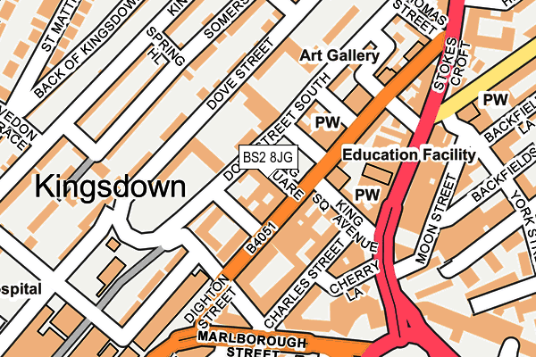 BS2 8JG map - OS OpenMap – Local (Ordnance Survey)