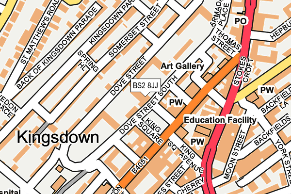 BS2 8JJ map - OS OpenMap – Local (Ordnance Survey)