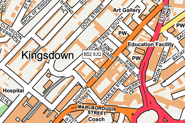 BS2 8JQ map - OS OpenMap – Local (Ordnance Survey)