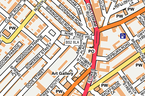 BS2 8LA map - OS OpenMap – Local (Ordnance Survey)