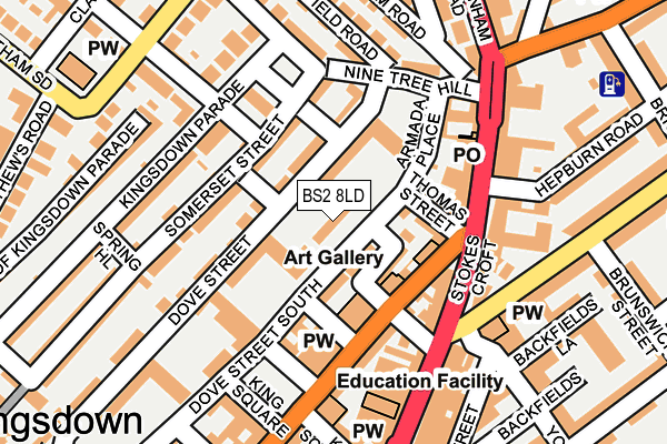 BS2 8LD map - OS OpenMap – Local (Ordnance Survey)