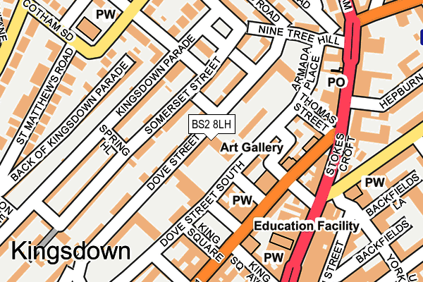 BS2 8LH map - OS OpenMap – Local (Ordnance Survey)