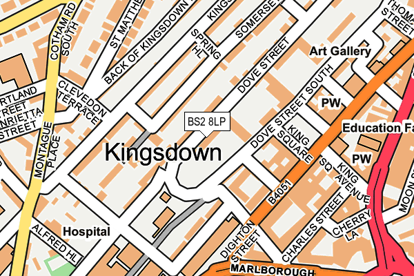 BS2 8LP map - OS OpenMap – Local (Ordnance Survey)