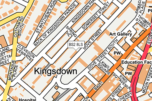 BS2 8LS map - OS OpenMap – Local (Ordnance Survey)