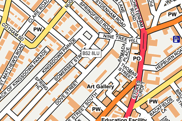 BS2 8LU map - OS OpenMap – Local (Ordnance Survey)