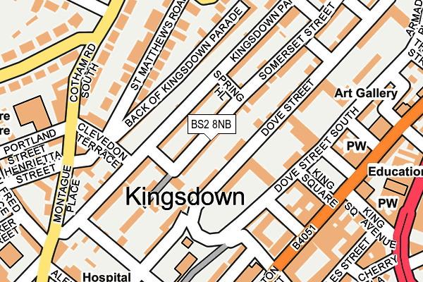 BS2 8NB map - OS OpenMap – Local (Ordnance Survey)