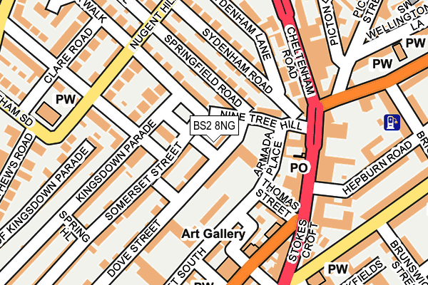 BS2 8NG map - OS OpenMap – Local (Ordnance Survey)