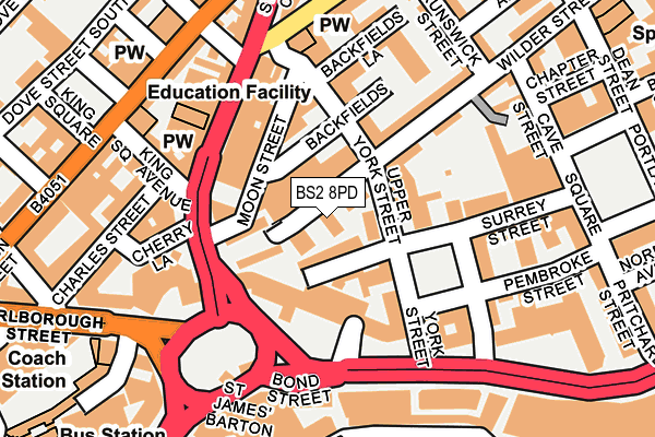 BS2 8PD map - OS OpenMap – Local (Ordnance Survey)