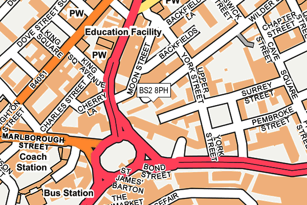 BS2 8PH map - OS OpenMap – Local (Ordnance Survey)