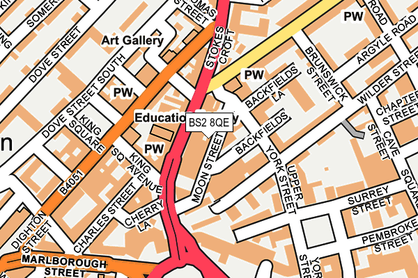 BS2 8QE map - OS OpenMap – Local (Ordnance Survey)