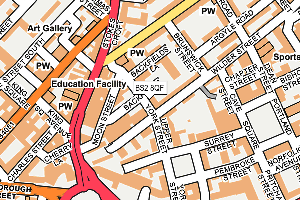 BS2 8QF map - OS OpenMap – Local (Ordnance Survey)