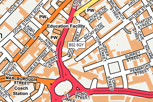 BS2 8QY map - OS OpenMap – Local (Ordnance Survey)