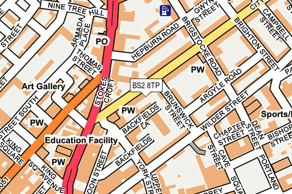BS2 8TP map - OS OpenMap – Local (Ordnance Survey)