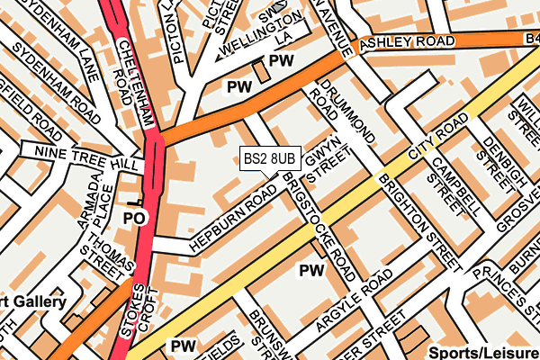 BS2 8UB map - OS OpenMap – Local (Ordnance Survey)