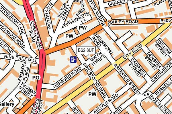 BS2 8UF map - OS OpenMap – Local (Ordnance Survey)