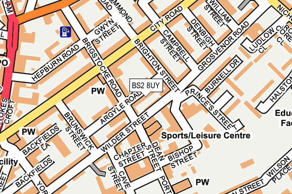 BS2 8UY map - OS OpenMap – Local (Ordnance Survey)