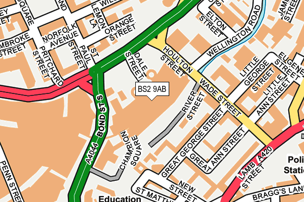 BS2 9AB map - OS OpenMap – Local (Ordnance Survey)