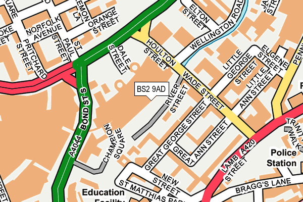 BS2 9AD map - OS OpenMap – Local (Ordnance Survey)