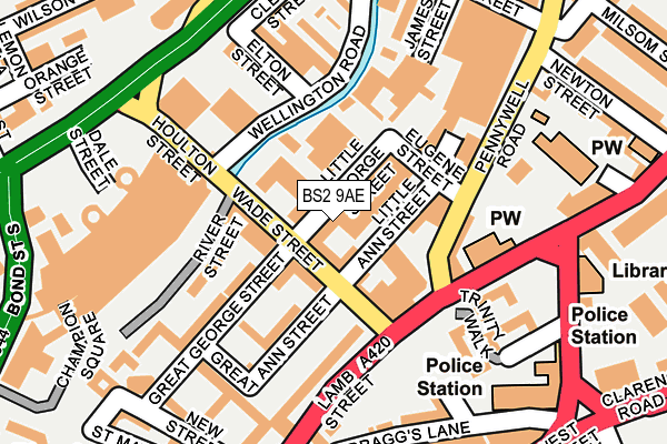 BS2 9AE map - OS OpenMap – Local (Ordnance Survey)