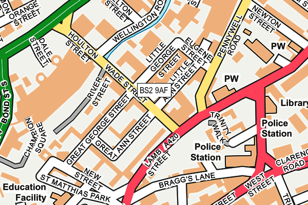 BS2 9AF map - OS OpenMap – Local (Ordnance Survey)