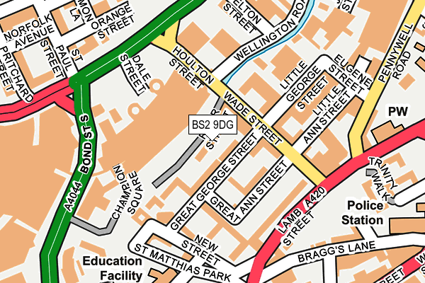 BS2 9DG map - OS OpenMap – Local (Ordnance Survey)