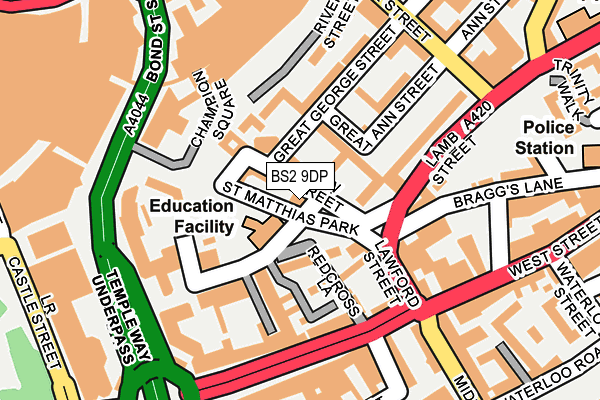 BS2 9DP map - OS OpenMap – Local (Ordnance Survey)