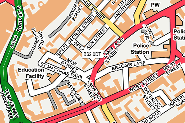 BS2 9DT map - OS OpenMap – Local (Ordnance Survey)