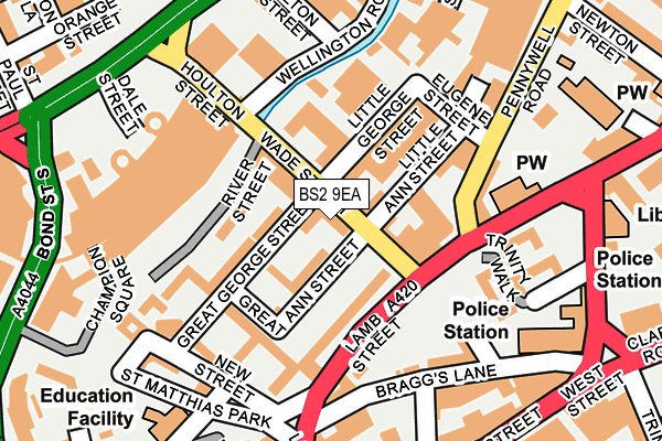 BS2 9EA map - OS OpenMap – Local (Ordnance Survey)