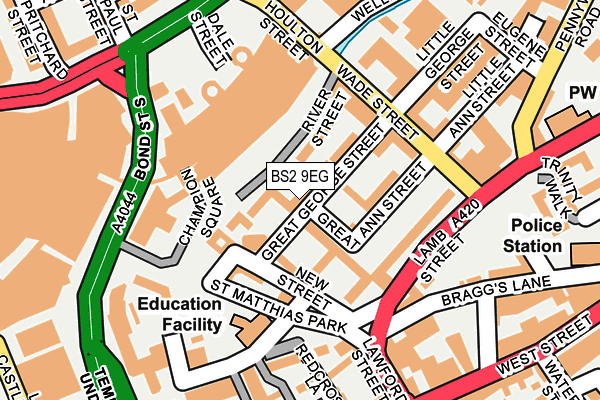 BS2 9EG map - OS OpenMap – Local (Ordnance Survey)
